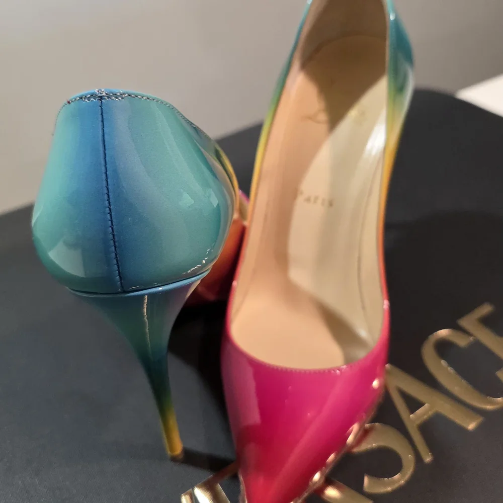 Multicolor Gradient Stiletto Heels Pigalle 100m Size 37. Comes With Box - Picture 6 of 6